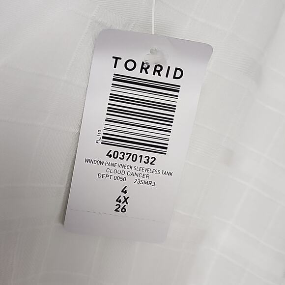 Torrid Window Pane V Neck Sleeveless Tank Top Womens Plus Size 4X NWT - Picture 6 of 12